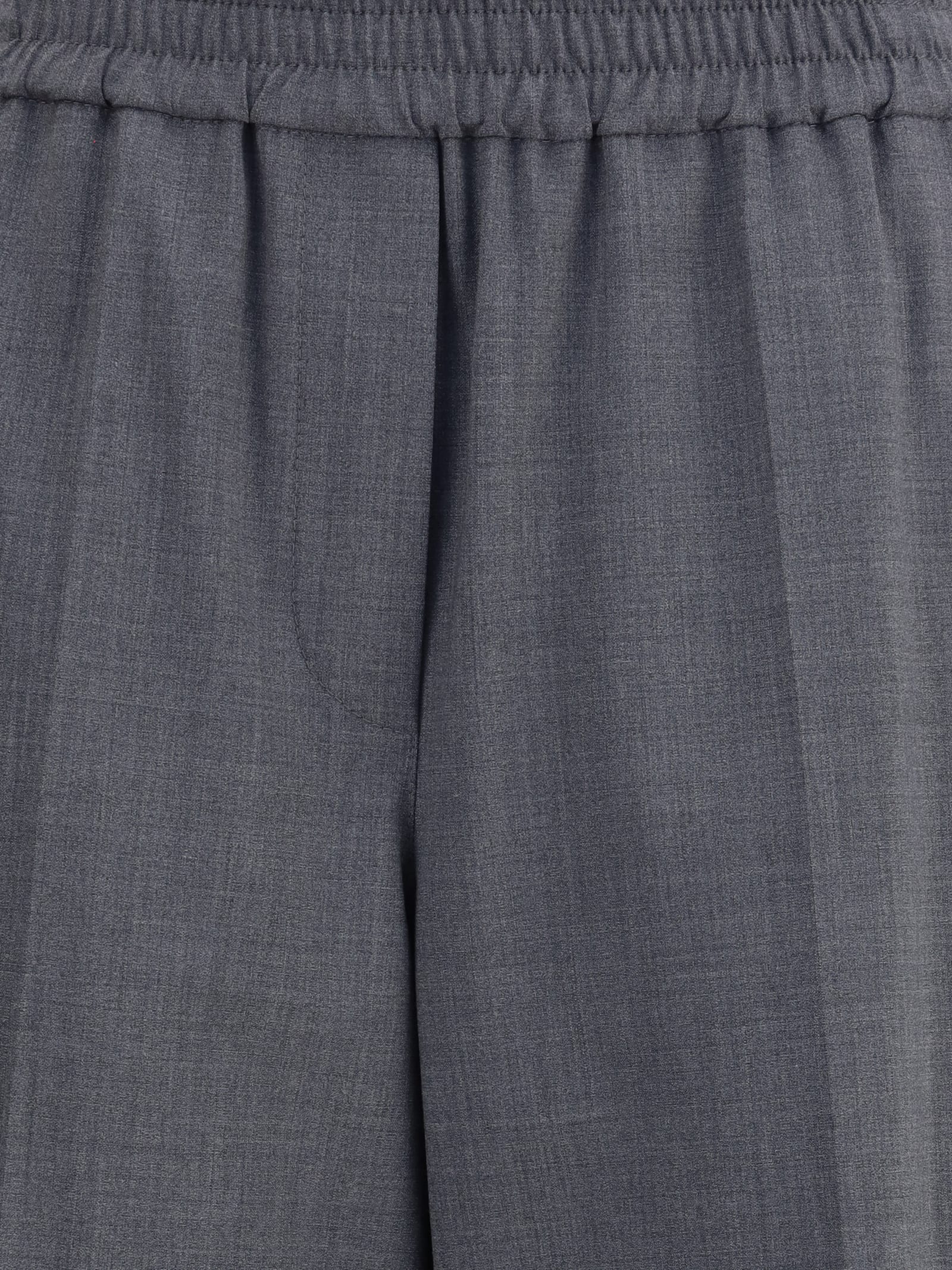 Brunello Cucinelli Palazzo Pants In Gray