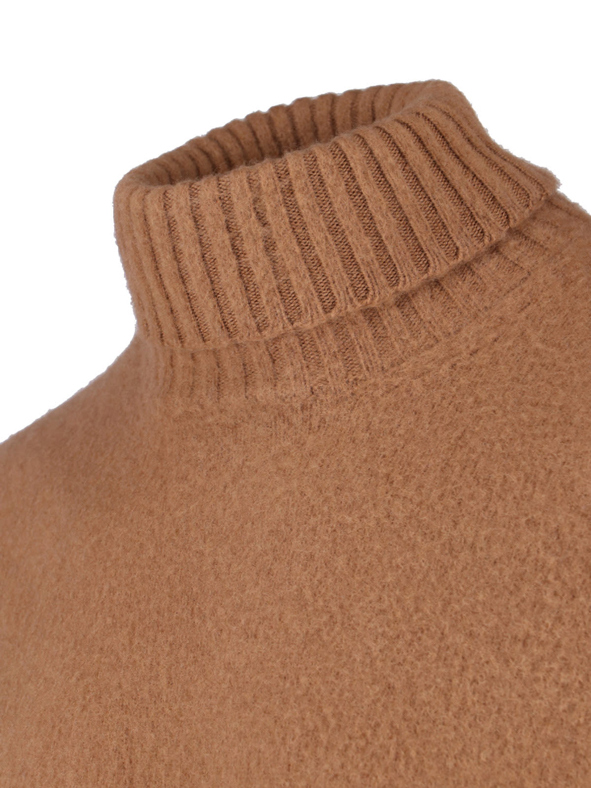 Drumohr Man Turtleneck Camel Size 44 Lambswool In Brown