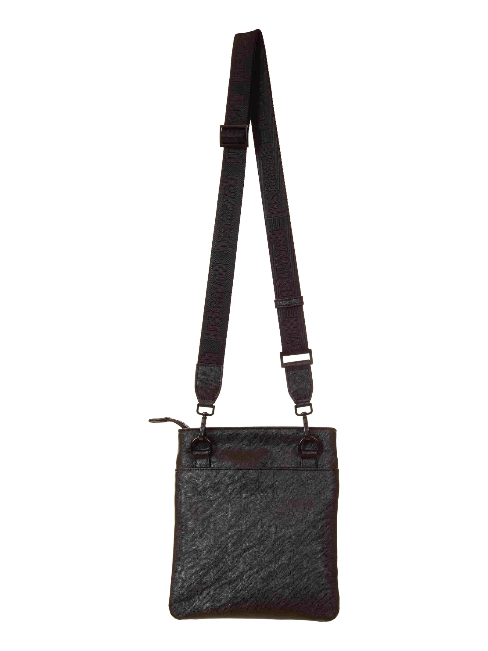 Just Cavalli Mens Cross-body Bag In Black