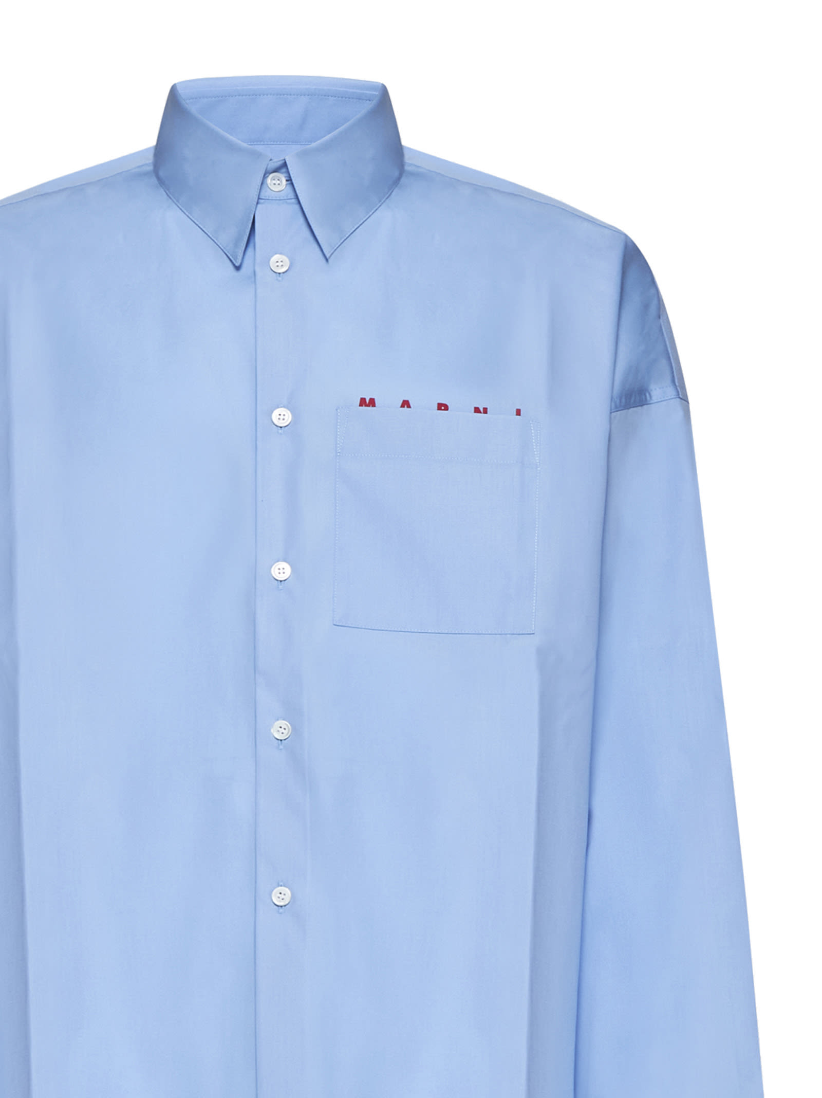 Shop Marni Shirt In Iris Blue