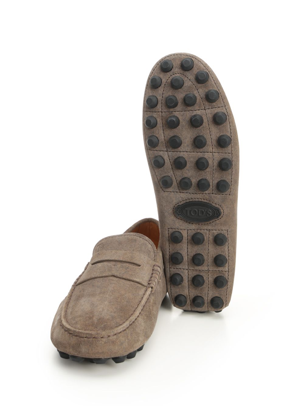 Tod's Mocassino Gommino Macro 52k Loafers Brown In Brown