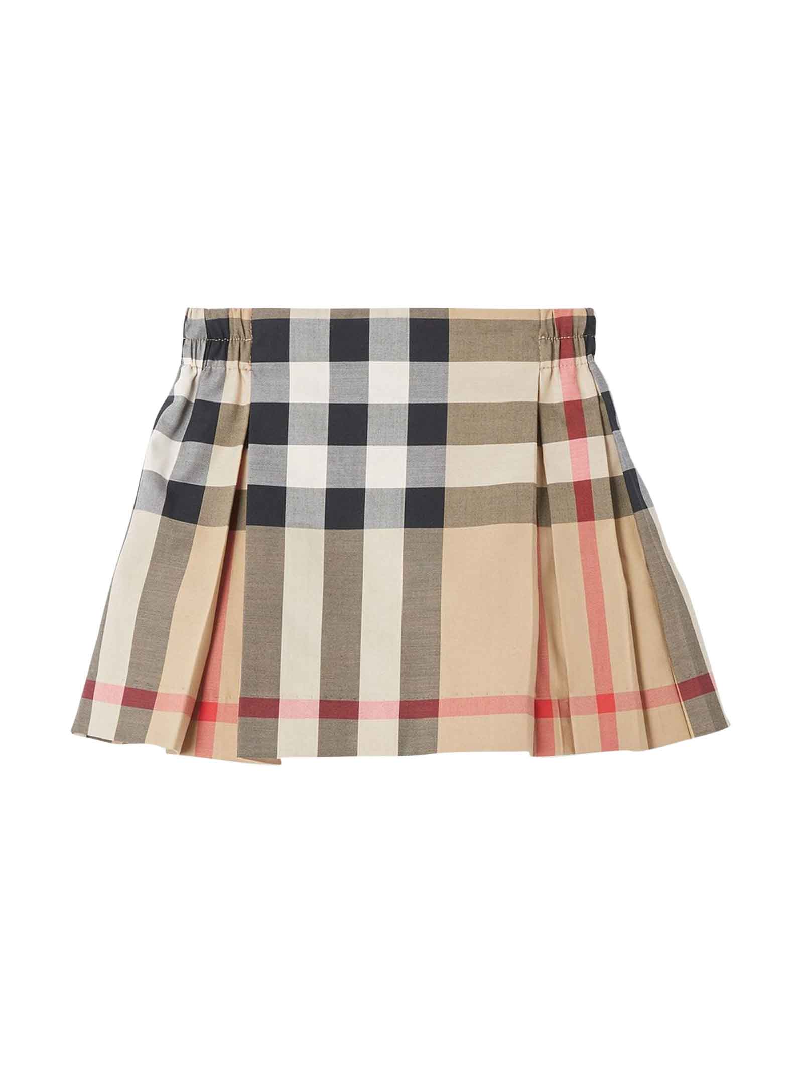 Burberry Check Print Skirt