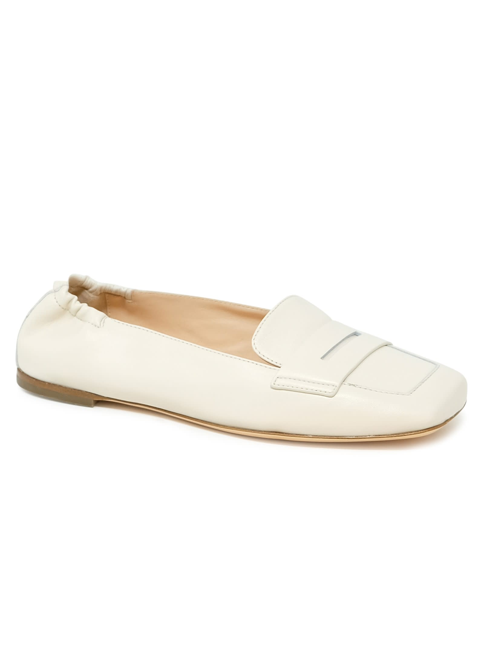 AGL ATTILIO GIUSTI LEOMBRUNI AGL CREAM LEATHER LOAFER SOFTY 