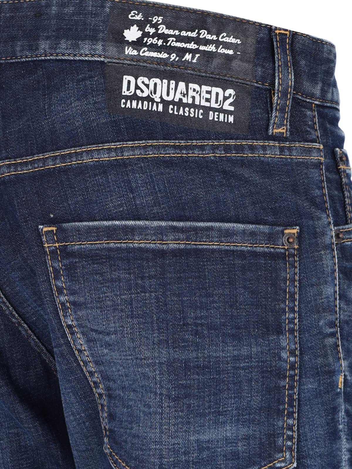 Shop Dsquared2 Canadian Classic Jeans In Blu Denim