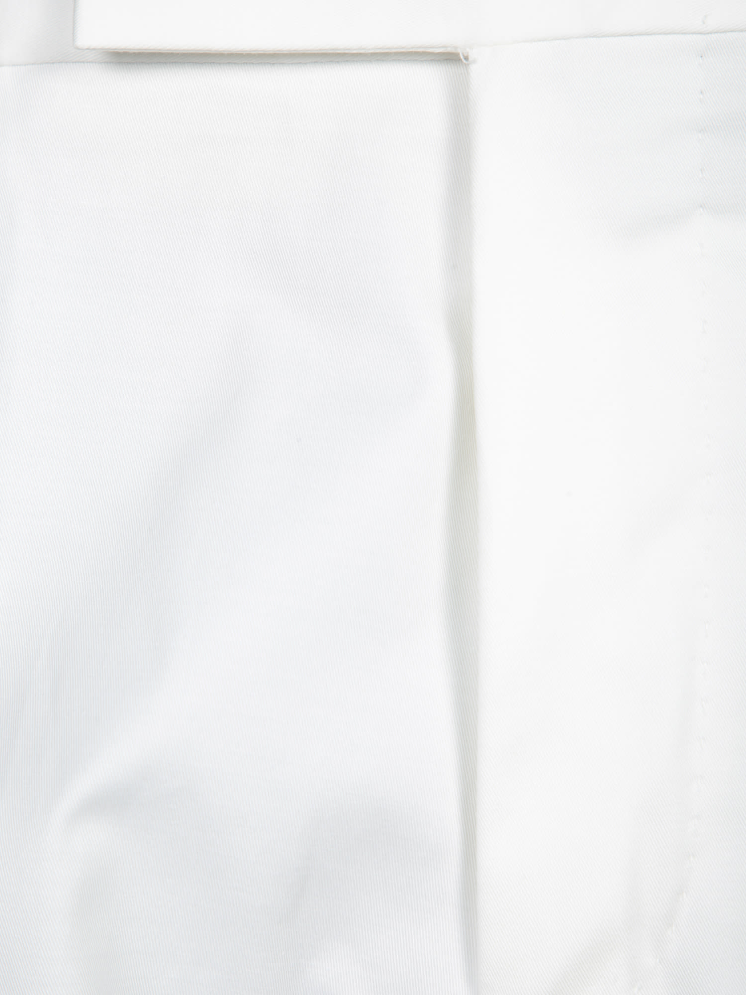 Pt Torino Refined Cotton Twill White Trousers With Detailing In White