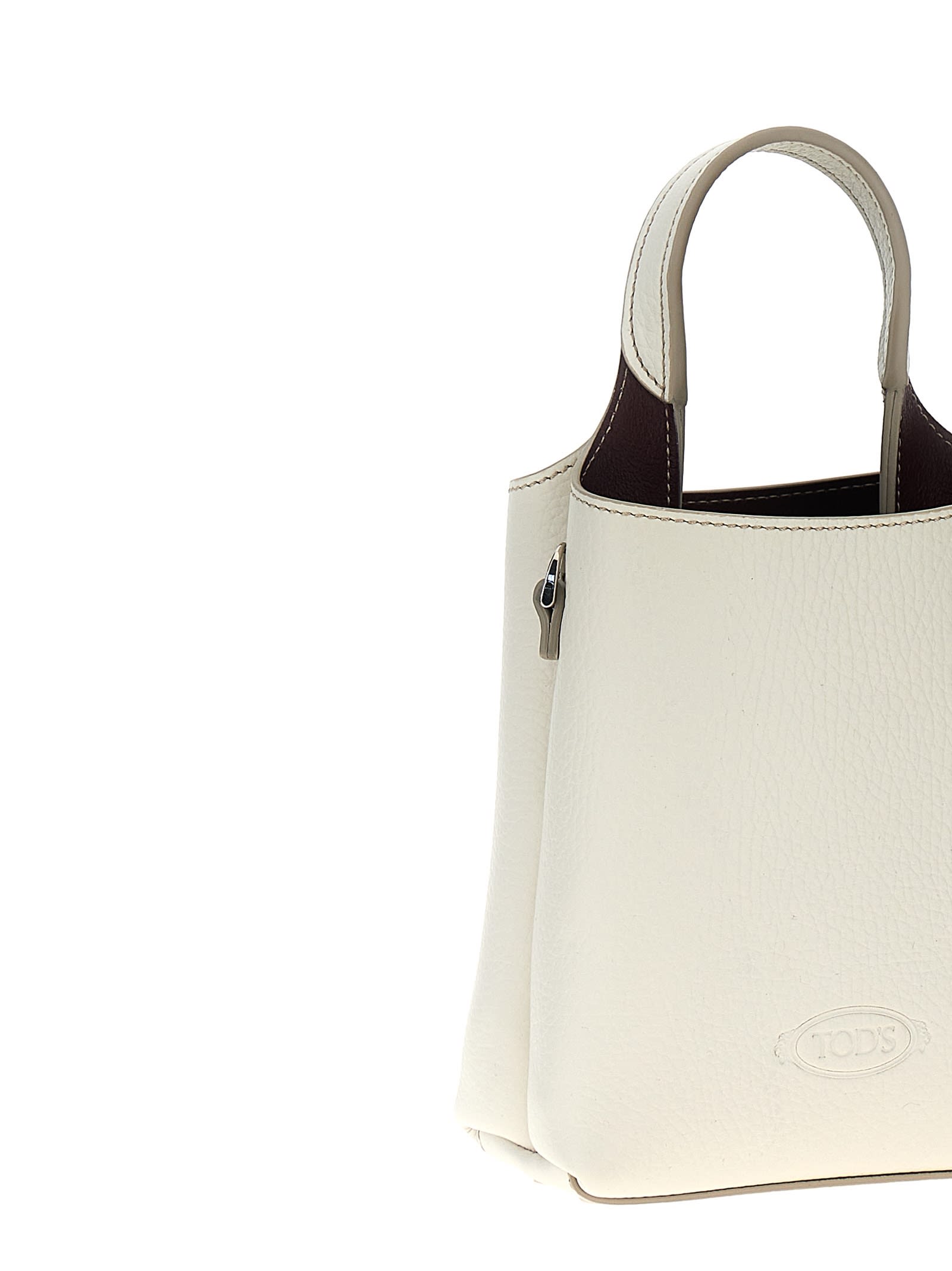 Shop Tod's Micro Tods Handbag In White