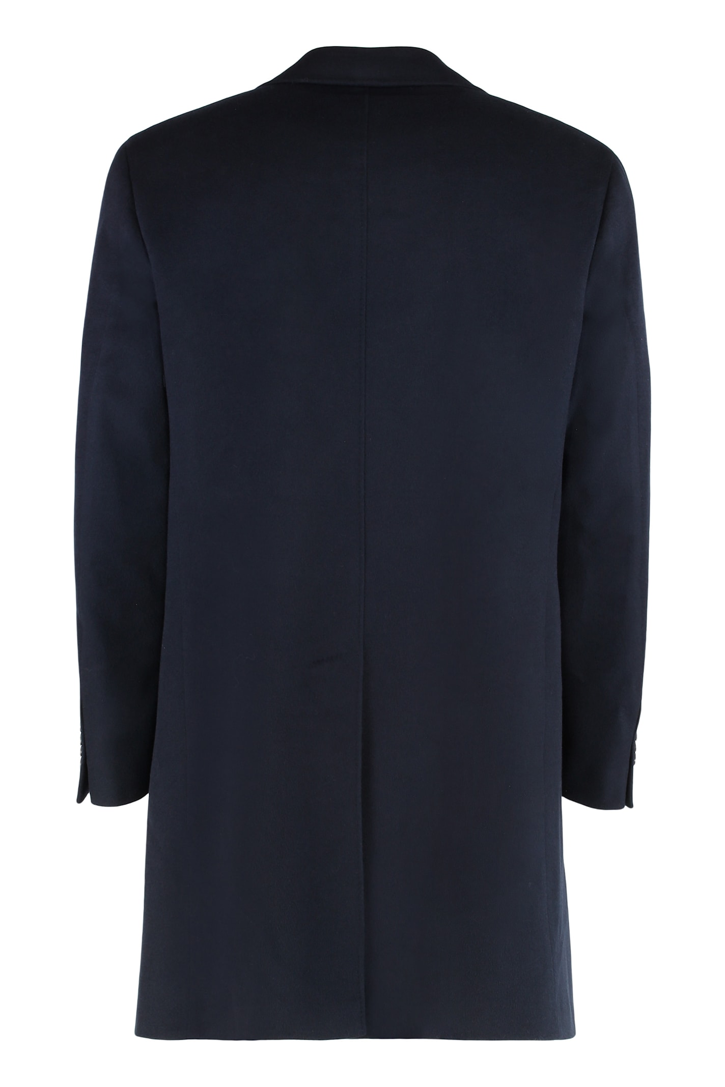 Canali Long-sleeved Coat In Blue