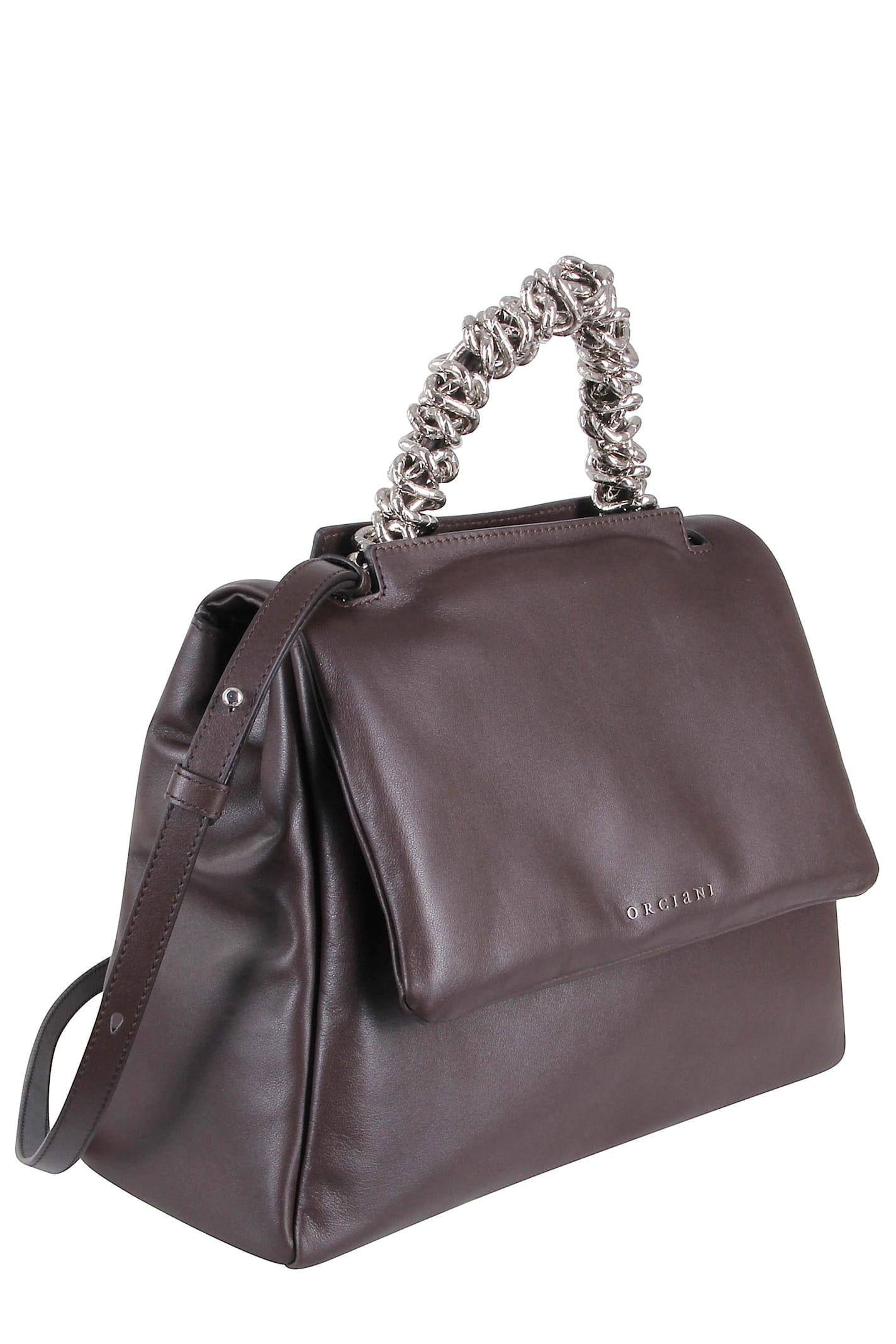 Orciani Borsa Sveva Nappa Bold A Spalla In Brown