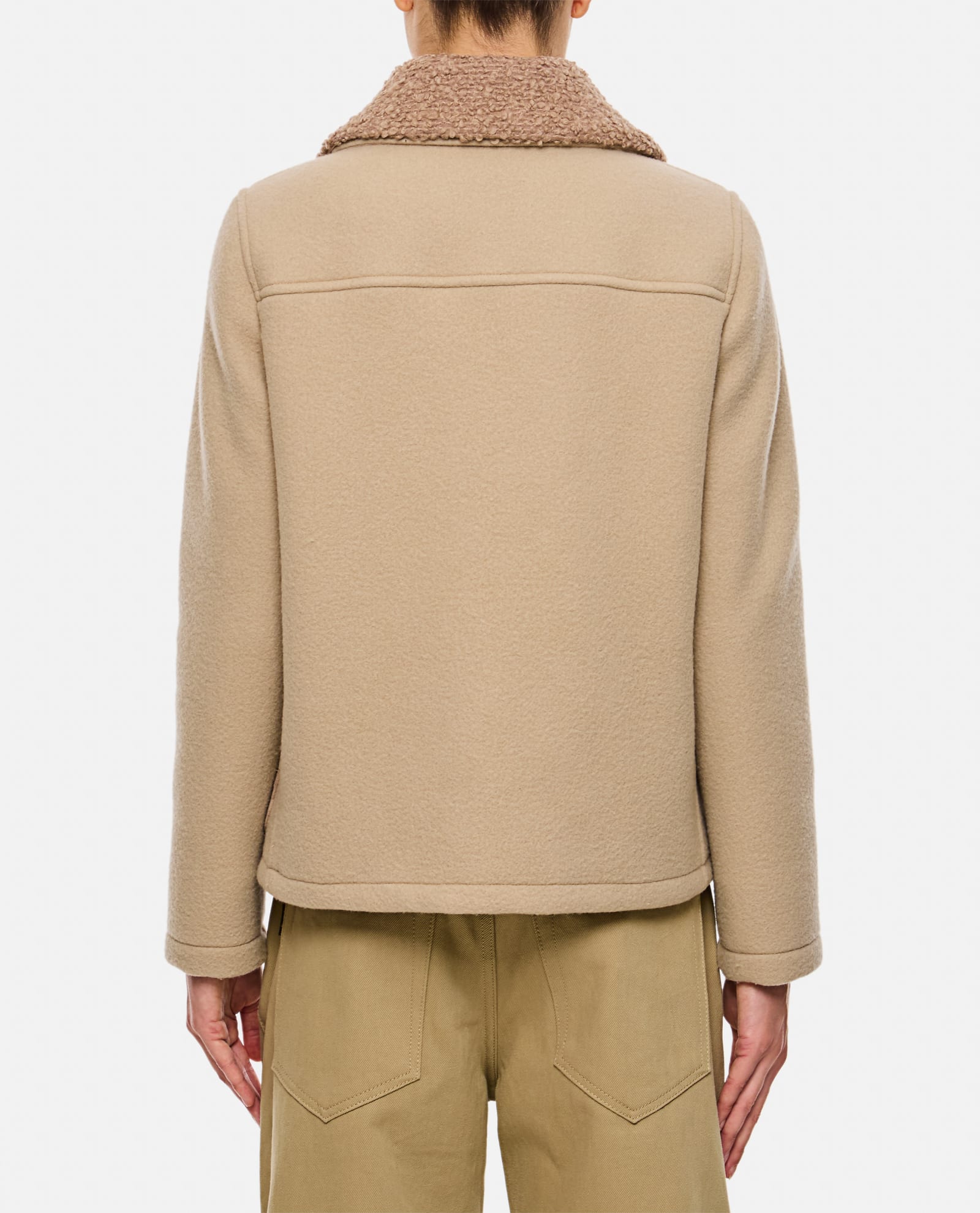 Shop Fay Mini 3 Hooks Jacket In Beige