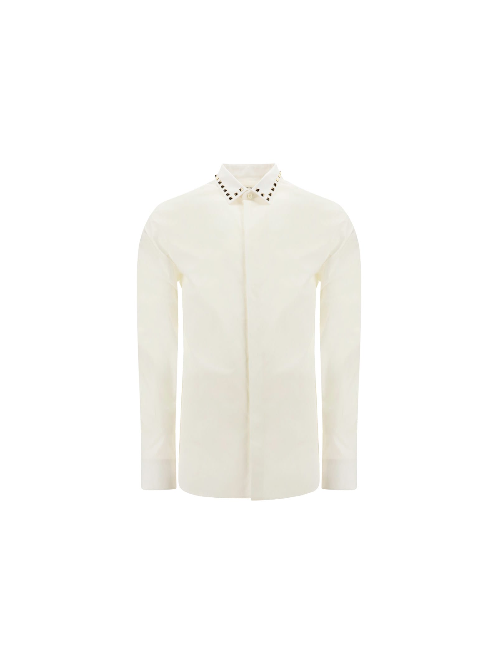 Valentino Studs Shirt In Bianco