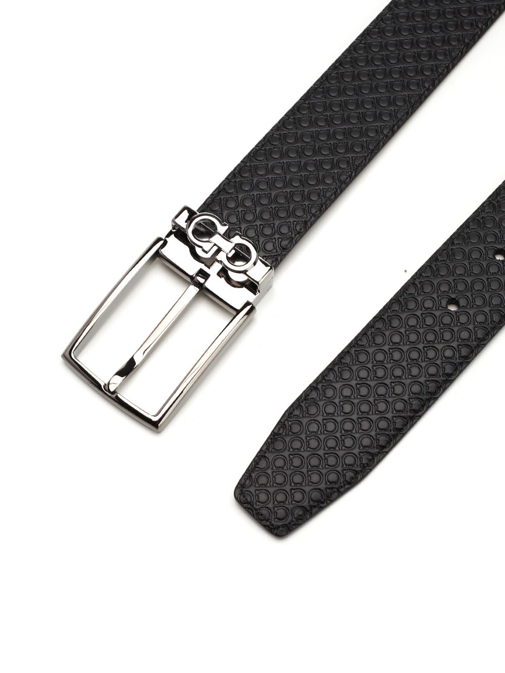 Shop Ferragamo Black Leather Belt