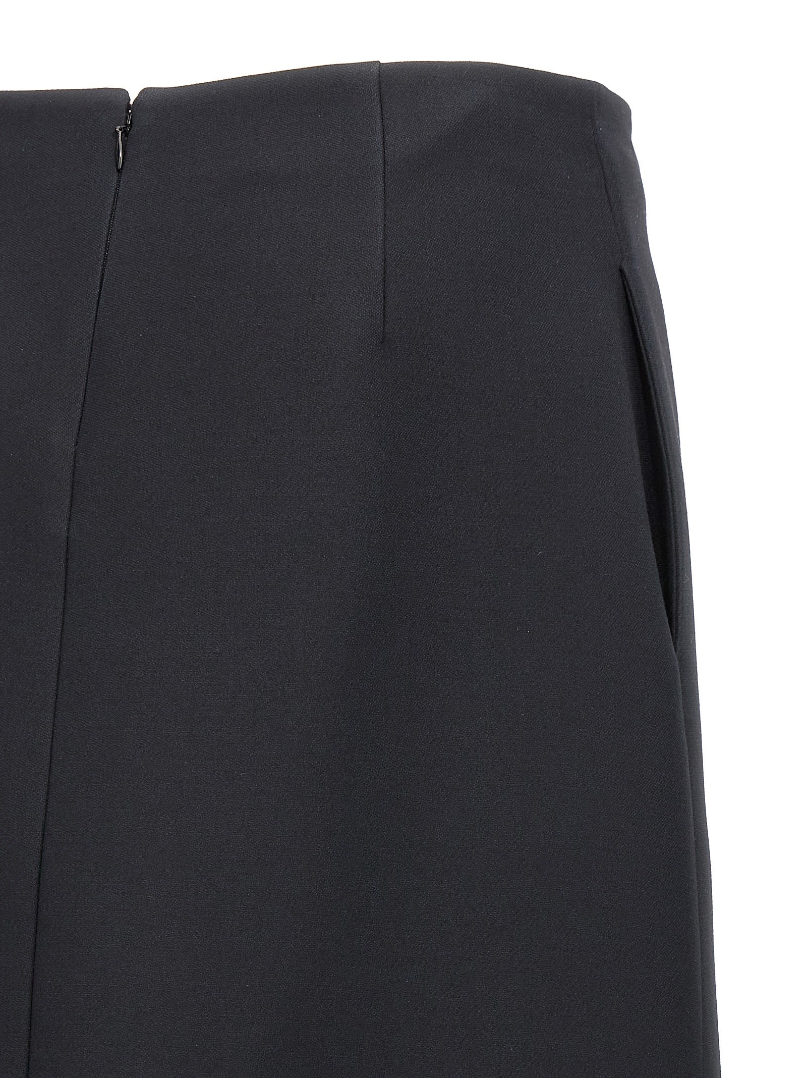 Shop Stella Mccartney Flared Midi Skirt In Black