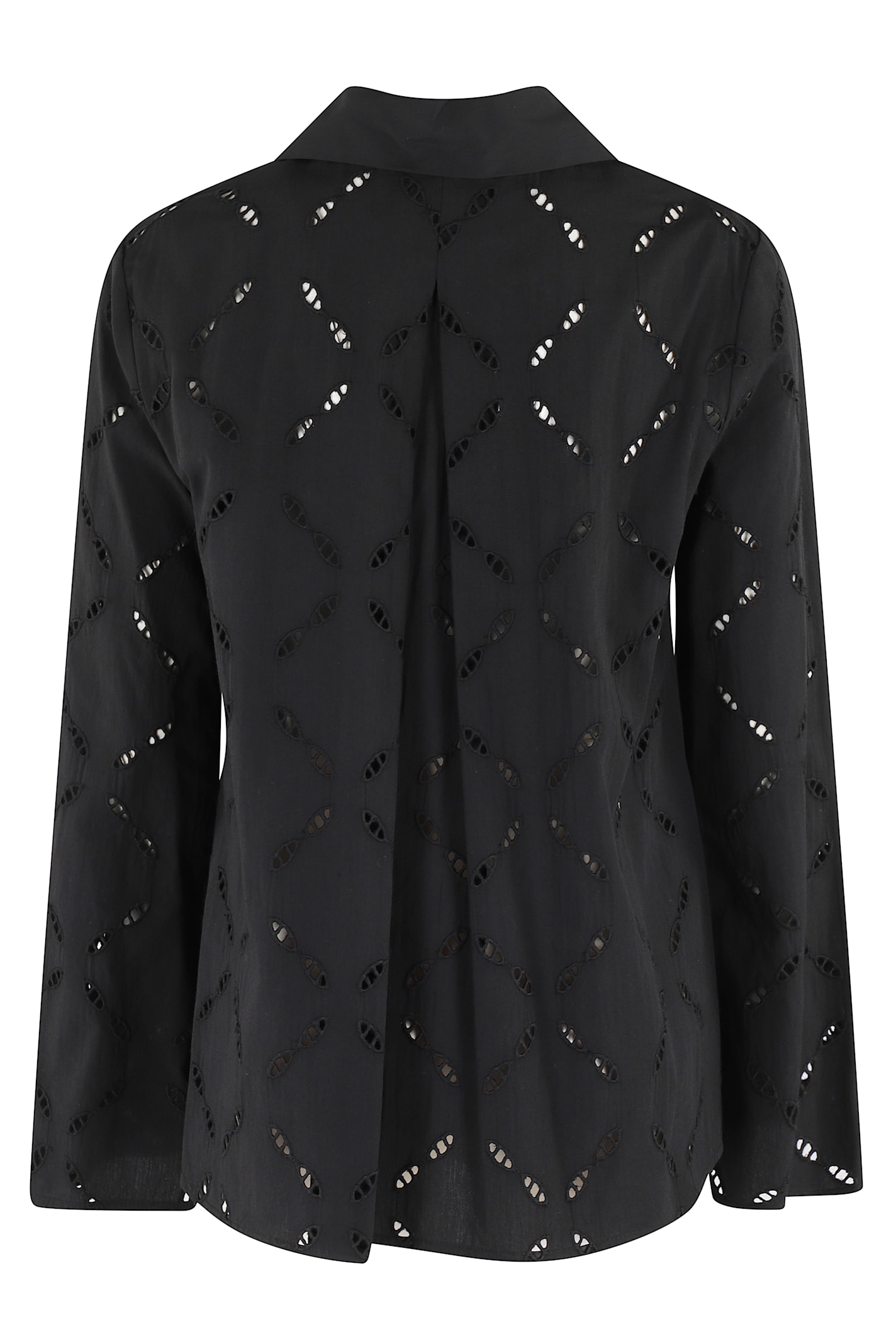 Semicouture Semi Couture Angelina Blouse With V-neck And Embroidered Detail In Blue
