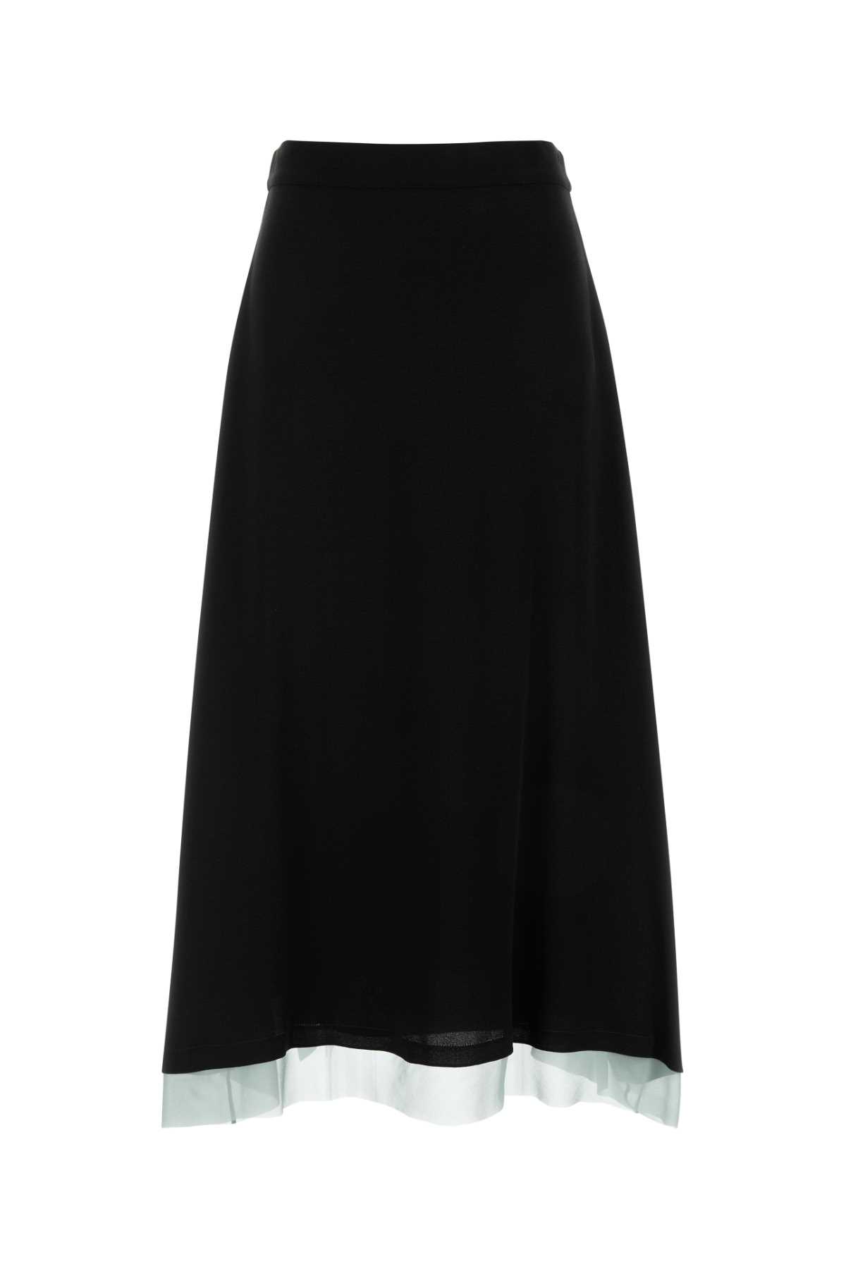 Black Crepe Skirt
