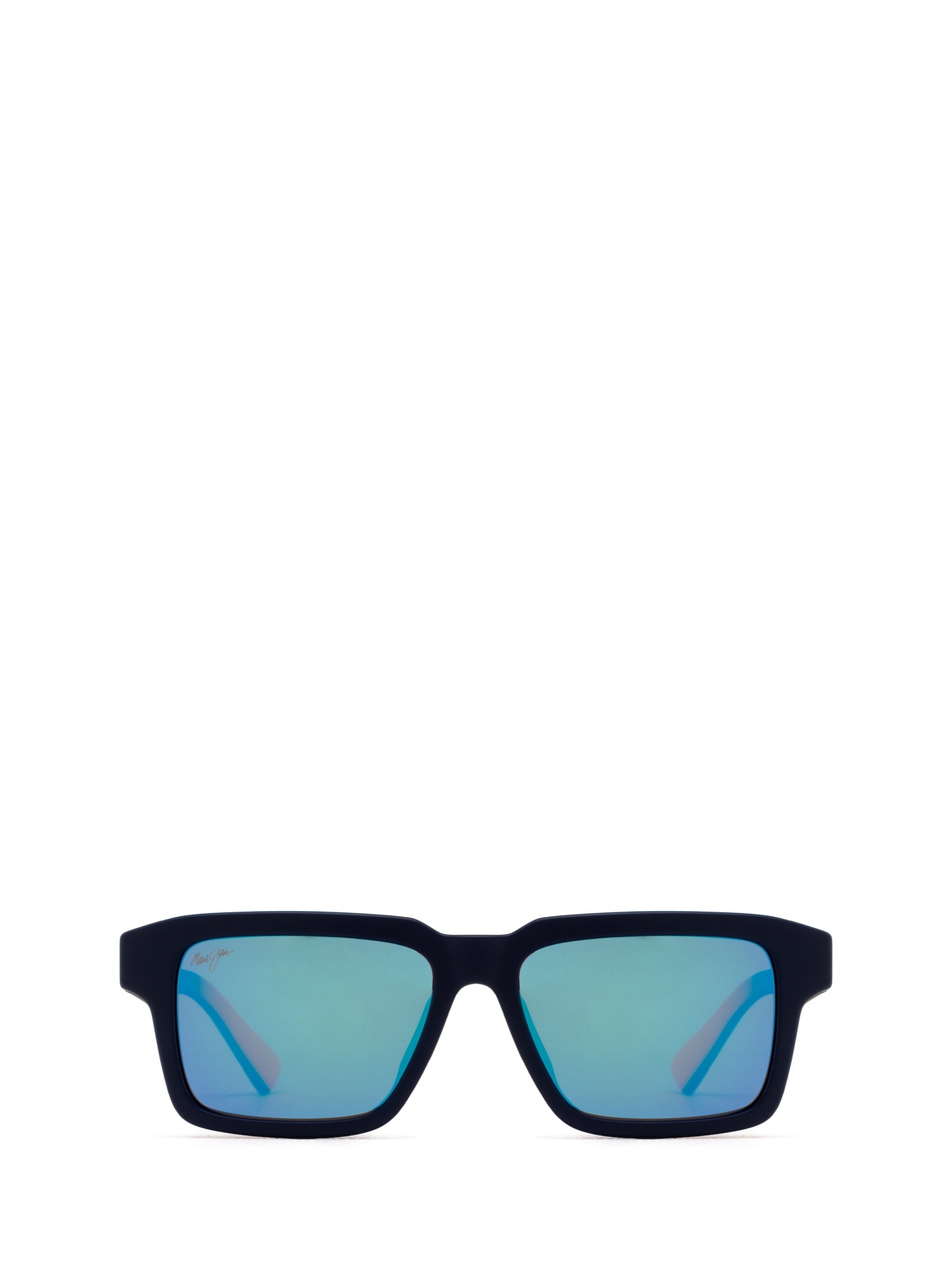 Shop Maui Jim Mj635 Matte Dark Blue Sunglasses