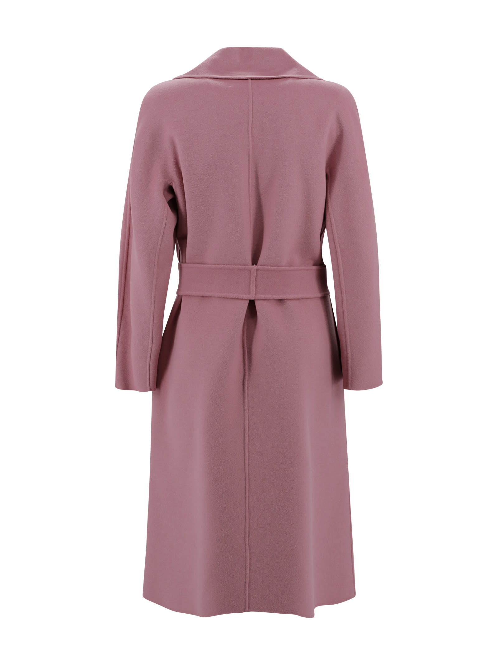 Shop Max Mara Wool, Cashmere And Silk Dressing Gown Coat In Pink