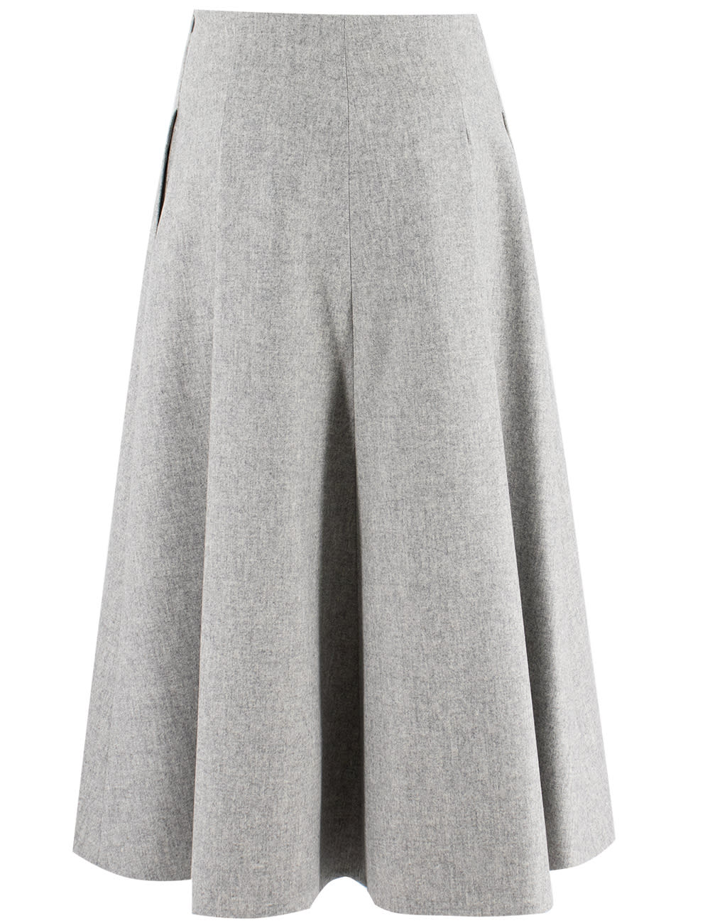 Shop Brunello Cucinelli Skirt In Grigio Chiaro