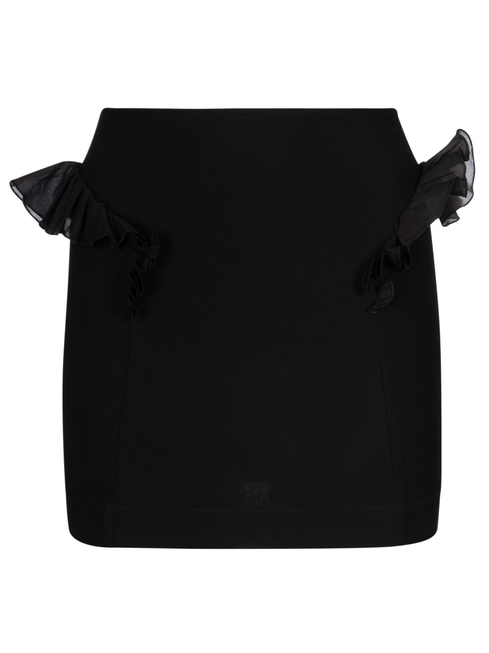Shop Nensi Dojaka Frilled Inserts Mini Skirt In Black