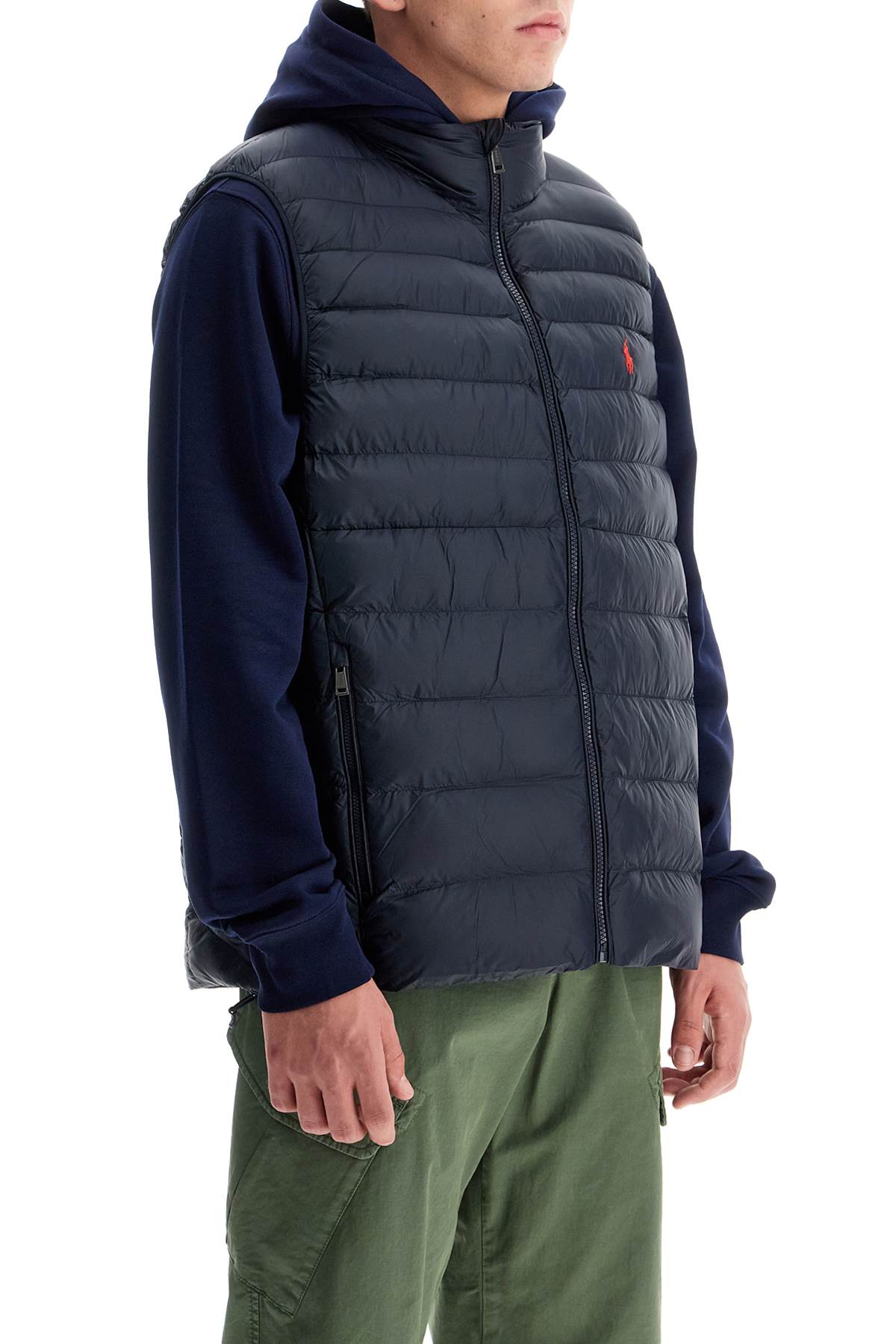 Ralph Lauren Foldable Padded Vest In Blue