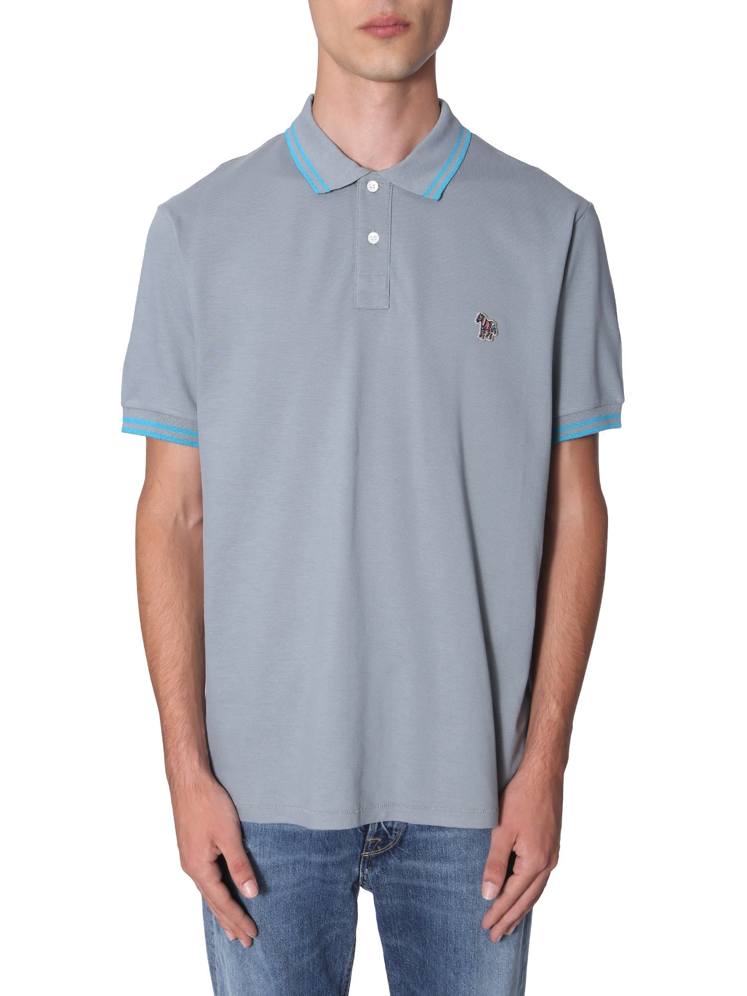 Ps By Paul Smith Regular Fit Polo Shirt In Grigio