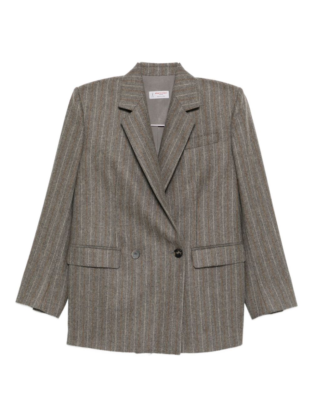 Alberto Biani Tailored Blazer With Notch Lapels And Pockets In Brown