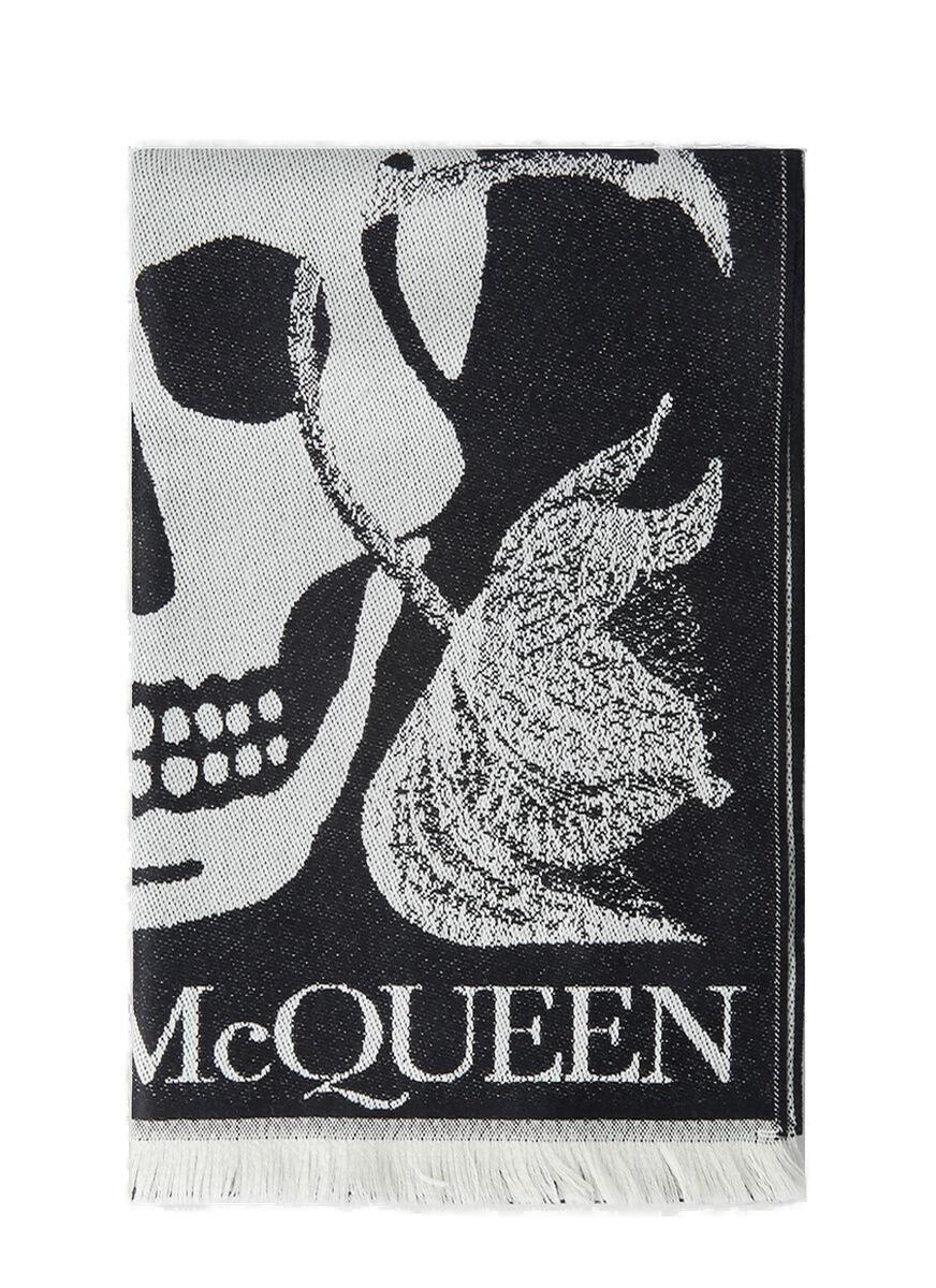 Alexander McQueen Skull-printed Fringed Scarf