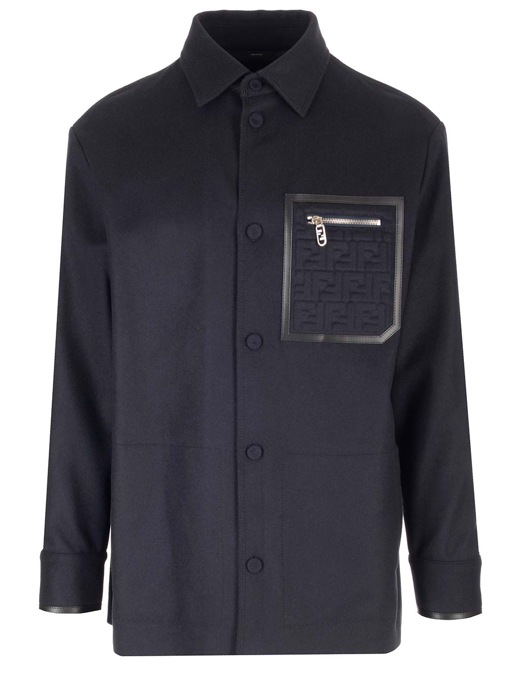 Shop Fendi Blue Cashmere Go-to Jacket