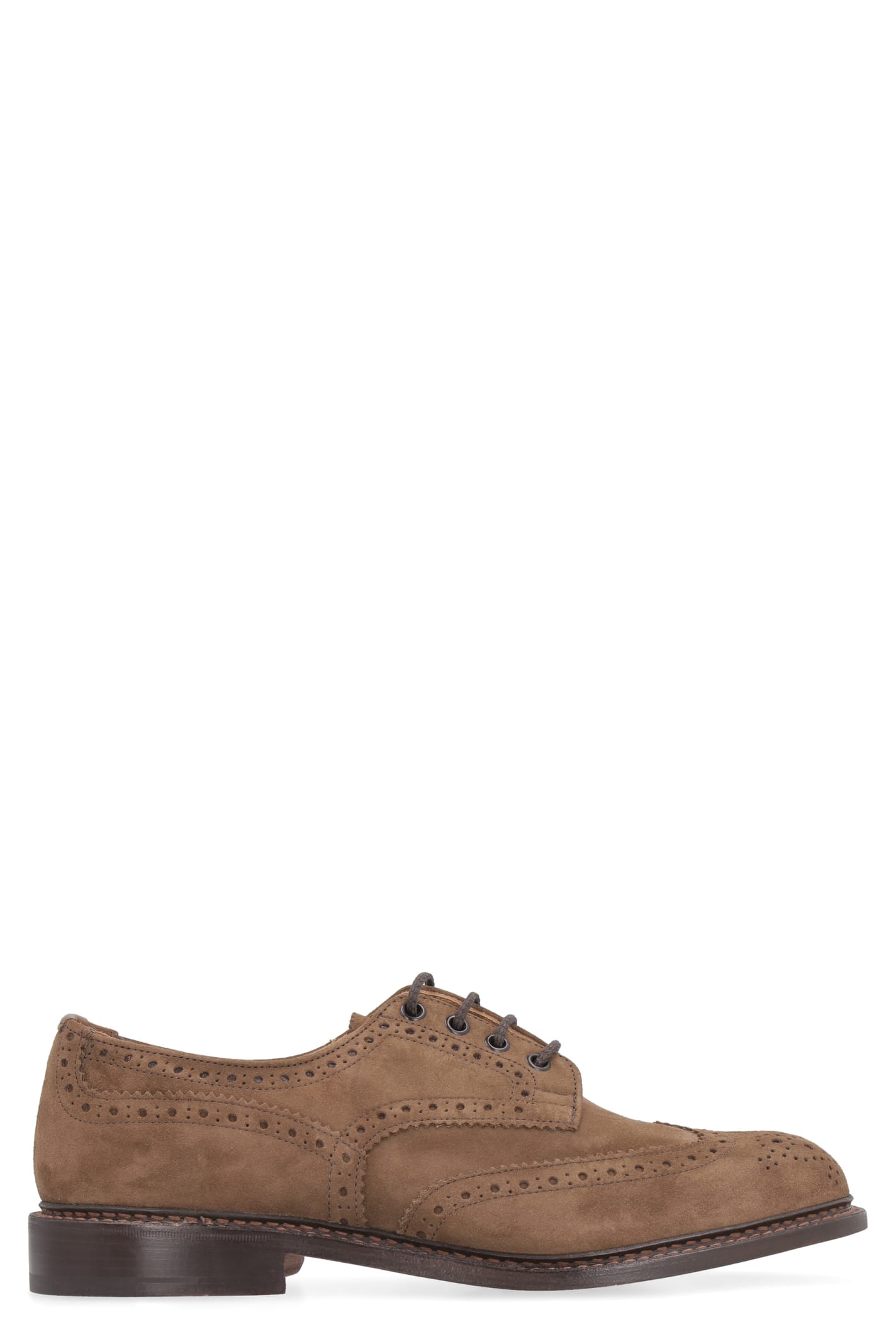 Tricker's Bourton Suede Lace-up Brogue Shoes In Brown