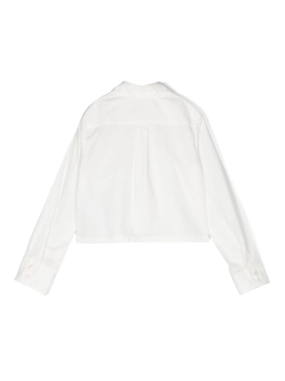 Shop Miss Blumarine White Shirt With Logo On Collar