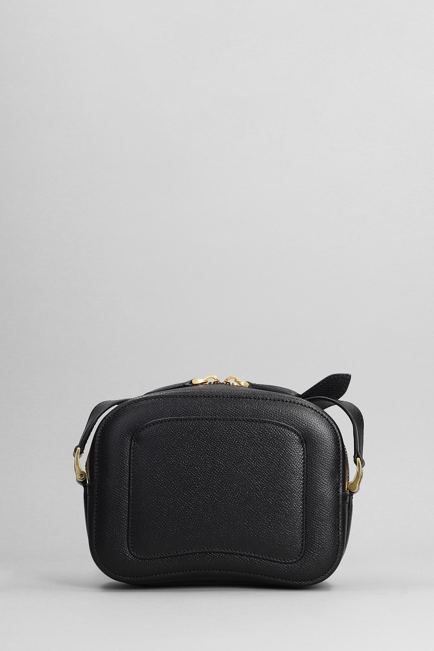 Shop Ami Alexandre Mattiussi Shoulder Bag In Black Leather