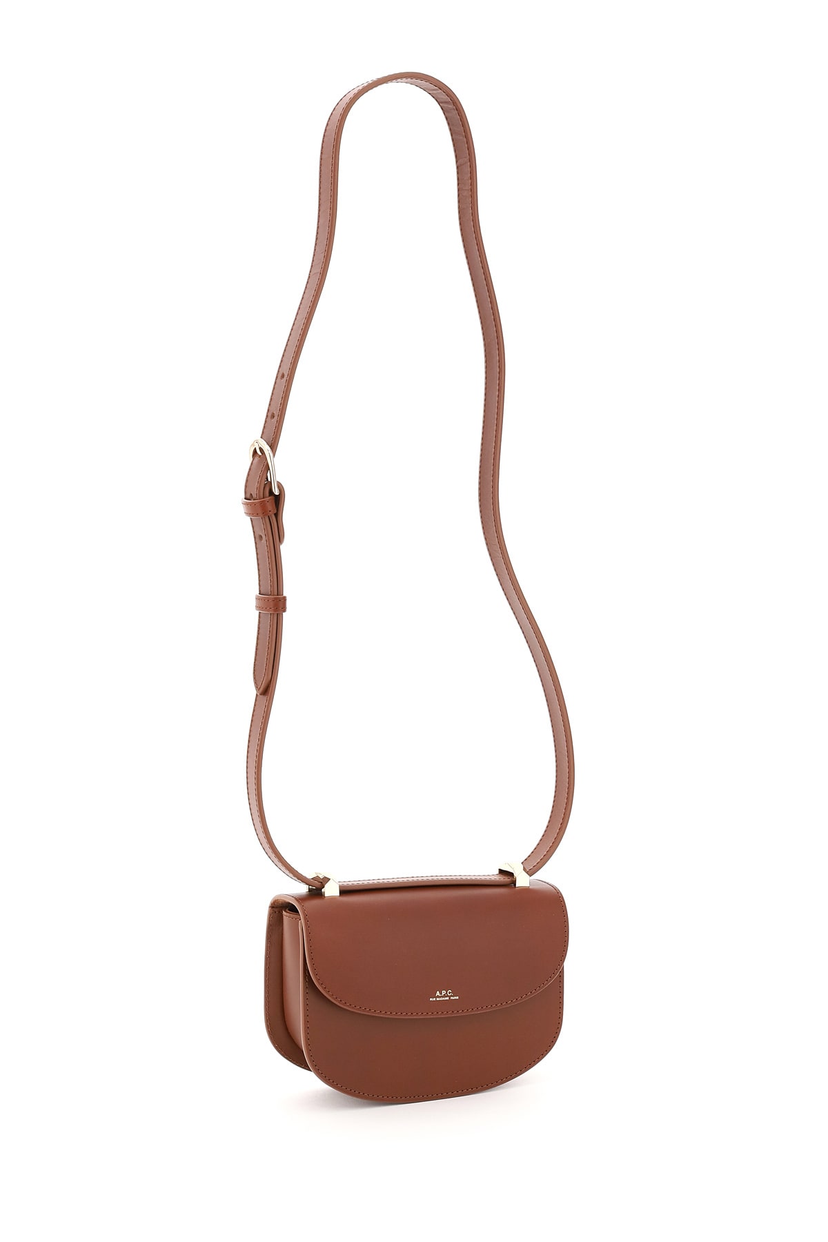 Shop Apc Geneve Mini Crossbody Bag In Noisette (brown)