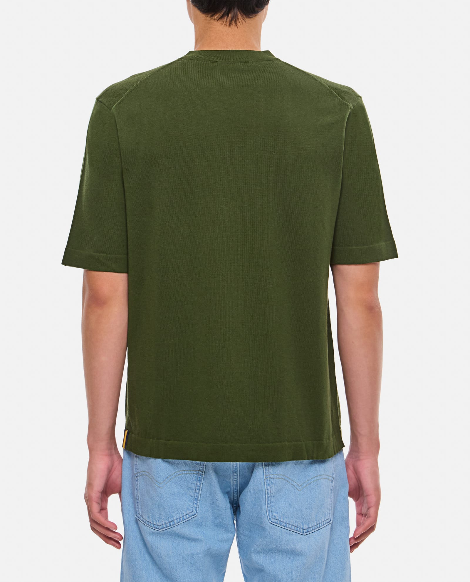 Shop K-way Combe Cotton T-shirt In Green