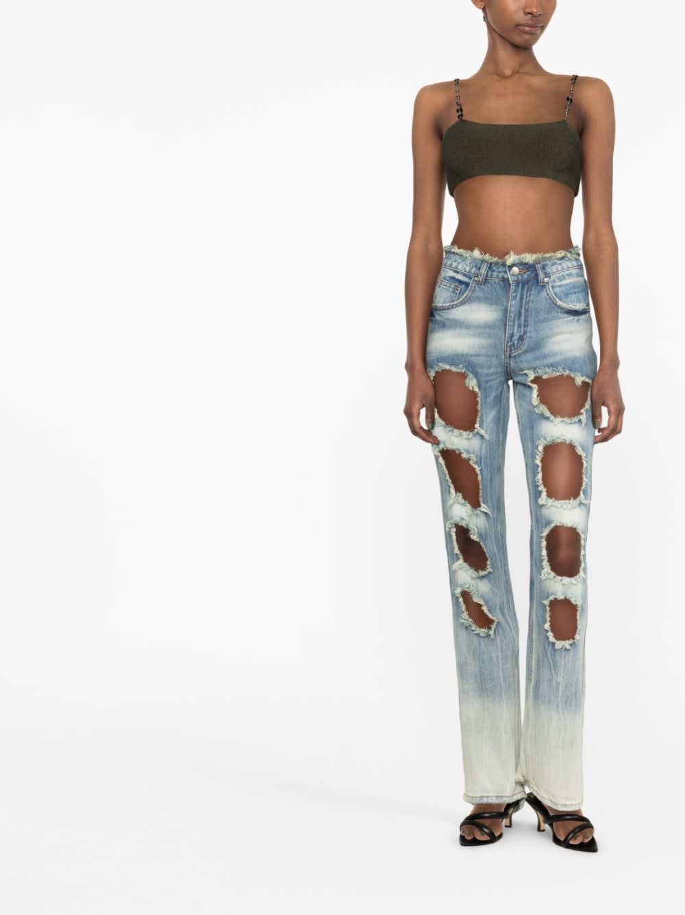 Rui Cut-out Detail Denim Jeans In Blue