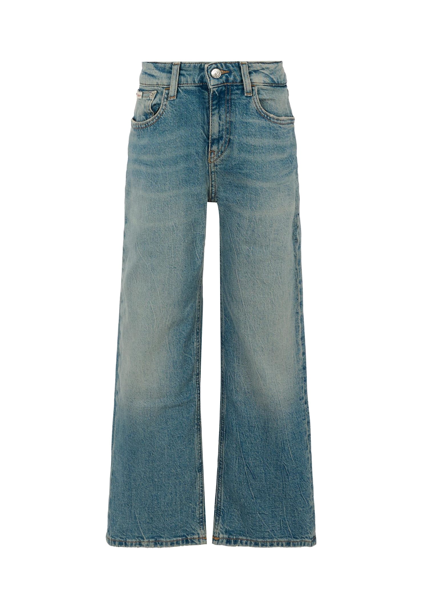 Calvin Klein Denim Jeans For Boy With Logo In Blue