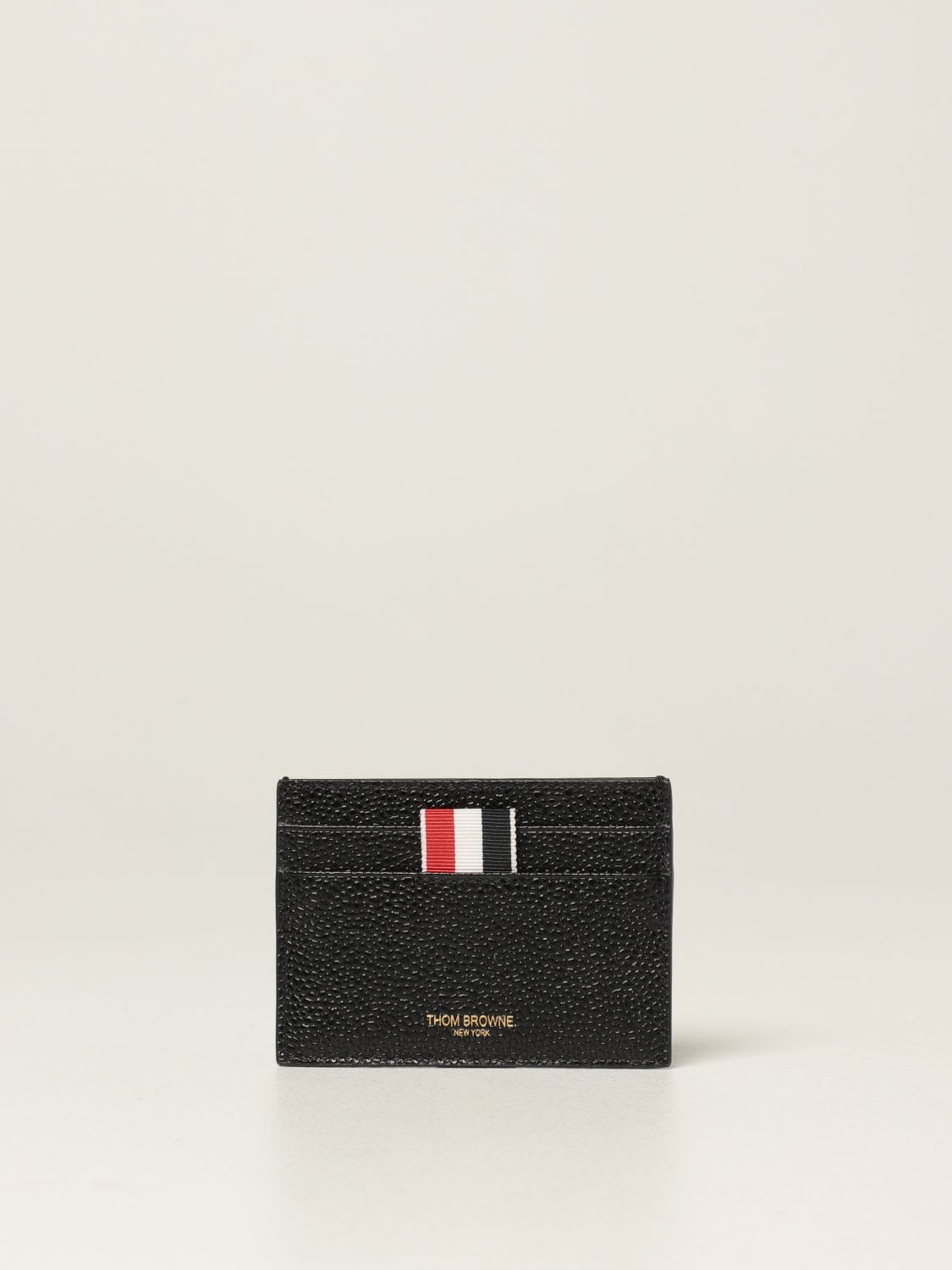 Thom Browne Wallet Thom Browne Credit Card Holder In Grained Leather