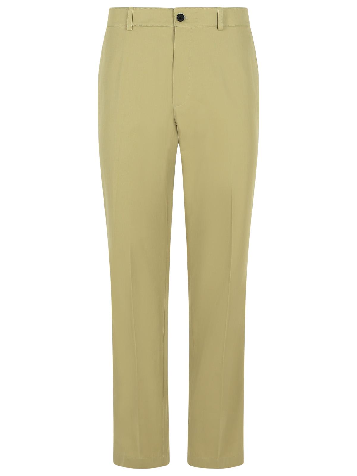 Burberry Cotton Trousers With Pockets And Loops In Green