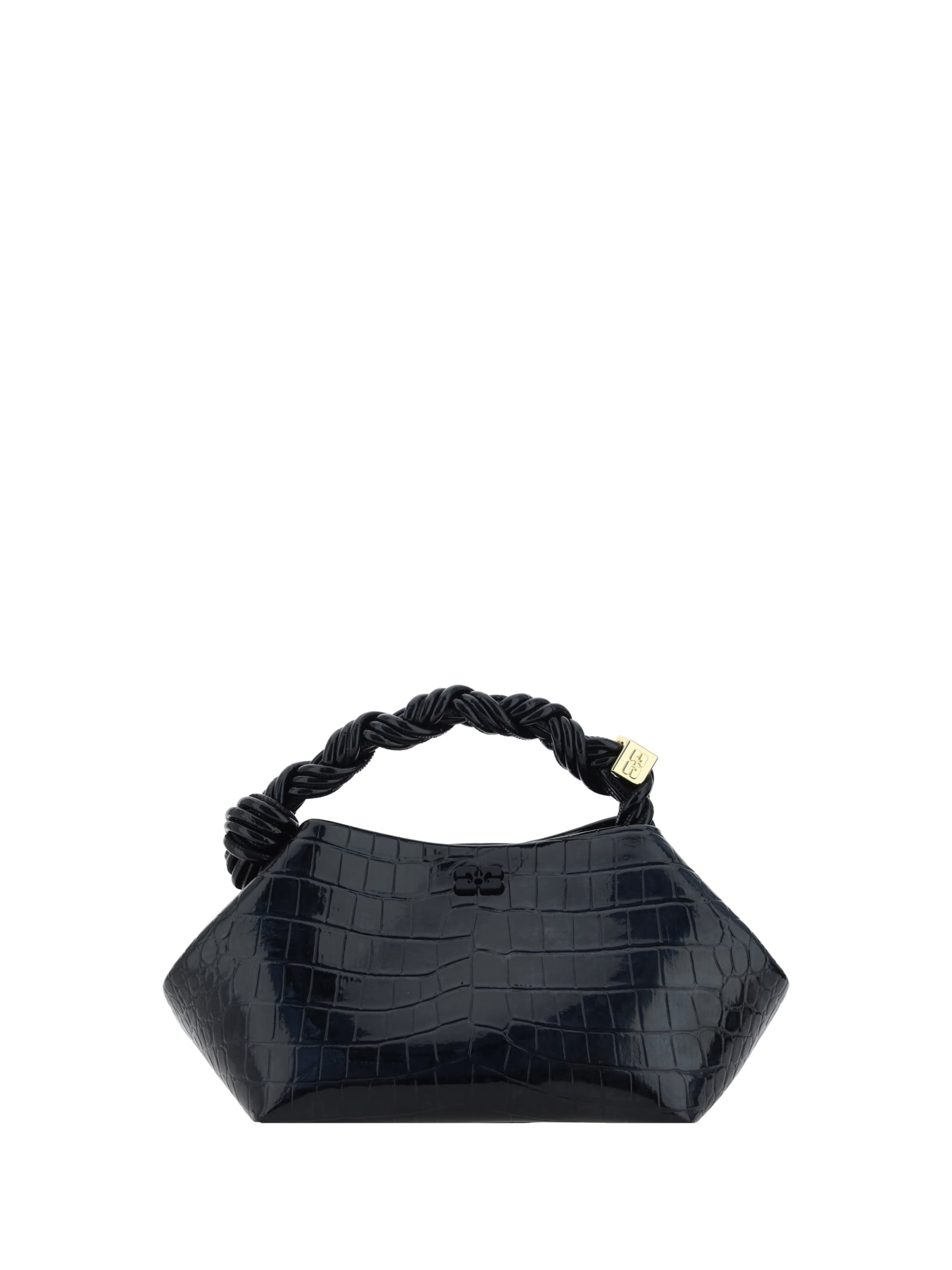 Small bou Cocco Bag In Black Recycled Leather Blend