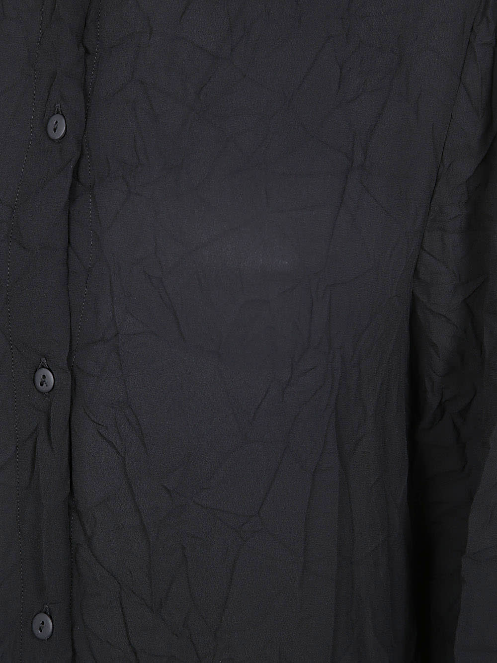 Shop Maria Calderara New Roomy Fit Parachute Long Shirt In Black