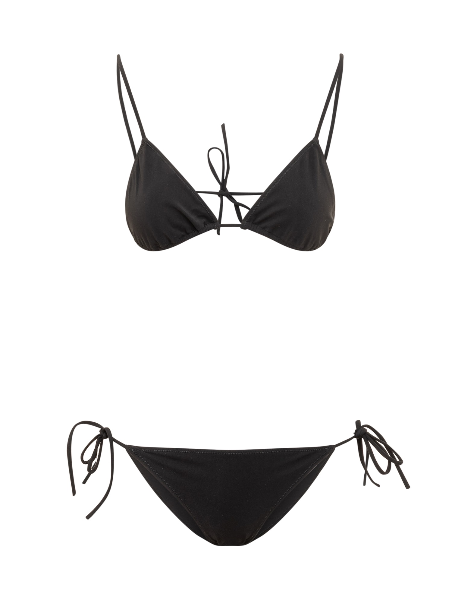 Lido Venti Self-tie Triangle Bikini In Black