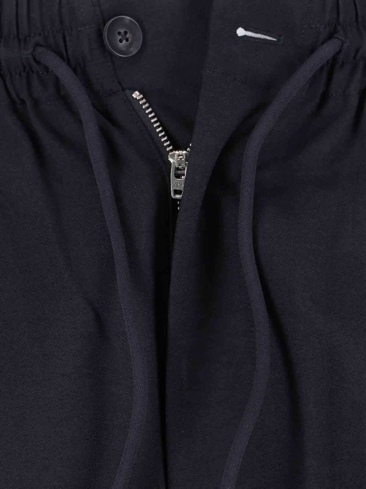 Y-3 Straight Trousers With Back Pocket And Side Stripes In Black