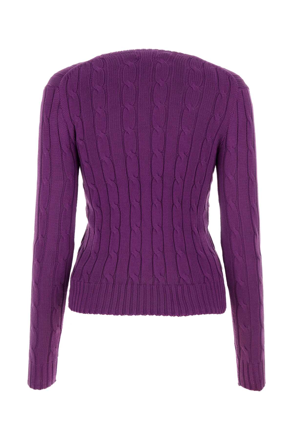 Polo Ralph Lauren Purple Cotton Sweater In Palomapurple