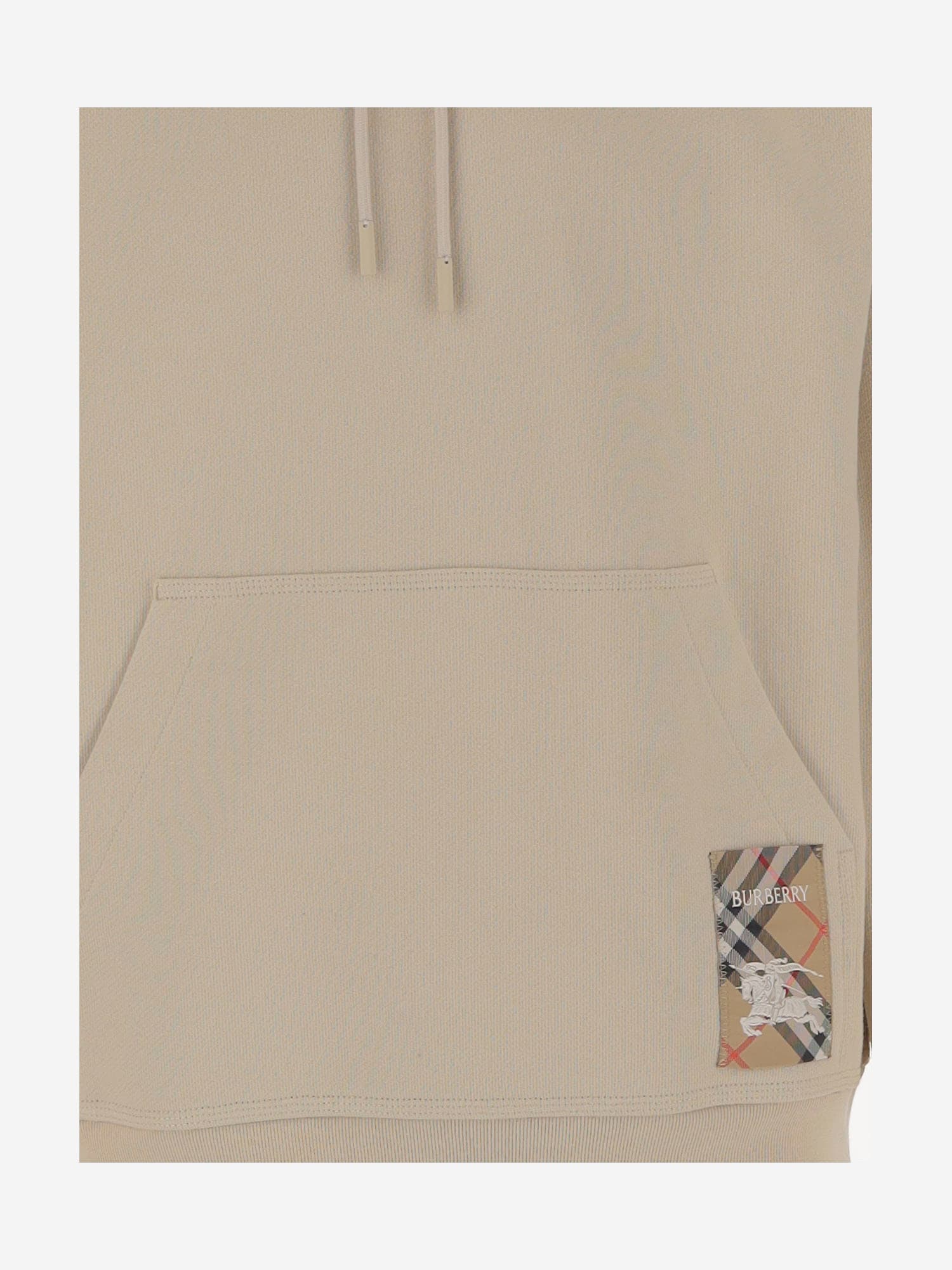 BURBERRY STRETCH COTTON SWEATSHIRT WITH LOGO 