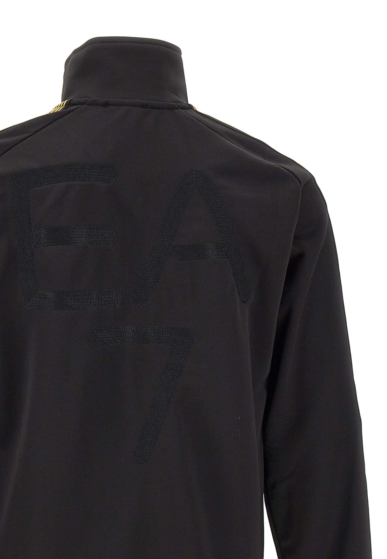 Shop Ea7 Cotton Sweatshirt In Black