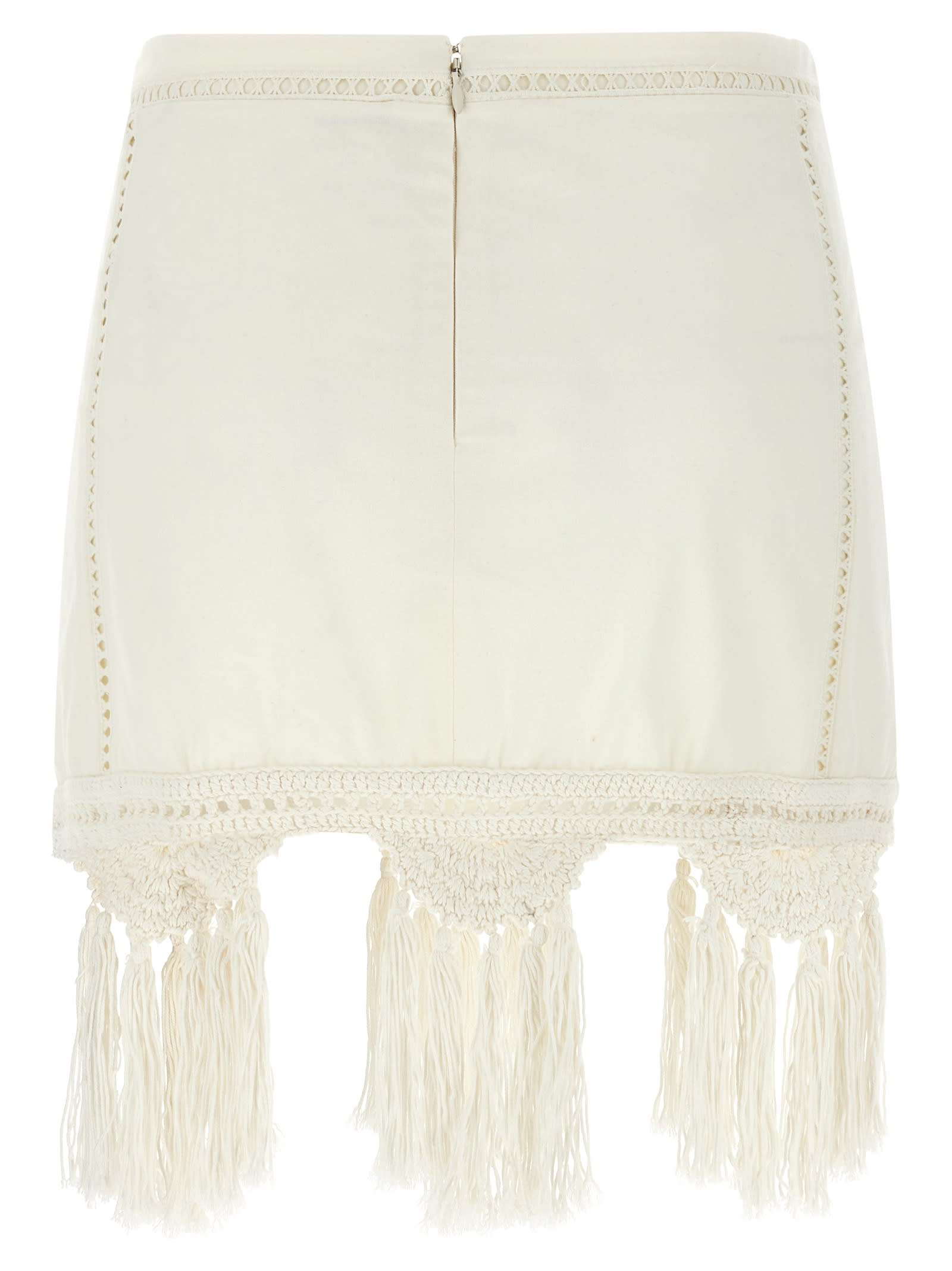 Isabel Marant Sandra Cotton Mini Skirt In White
