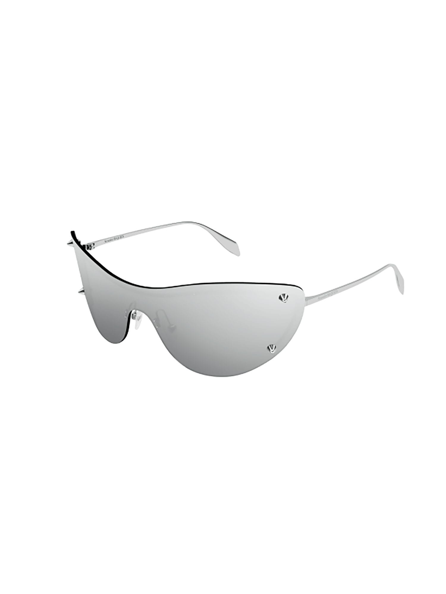 Shop Alexander Mcqueen Am0413s Sunglasses In Silver Silver Silver