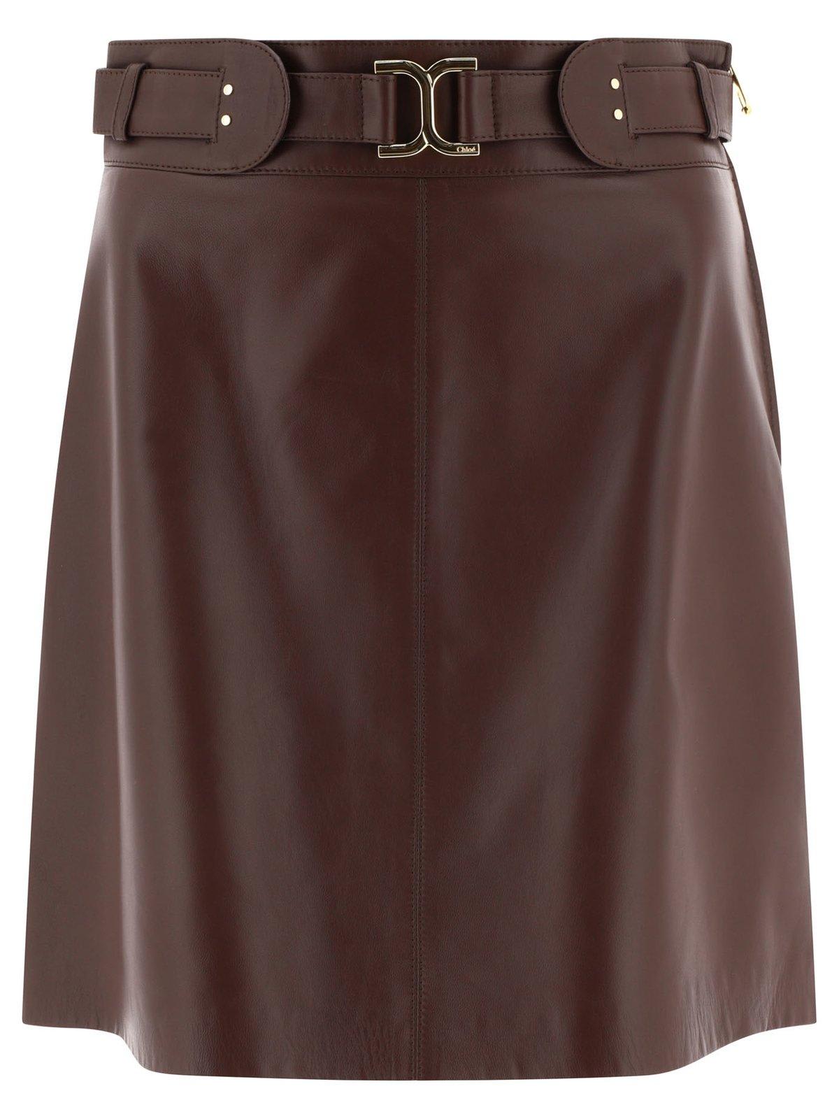 Chloé Leather Mini Skirt
