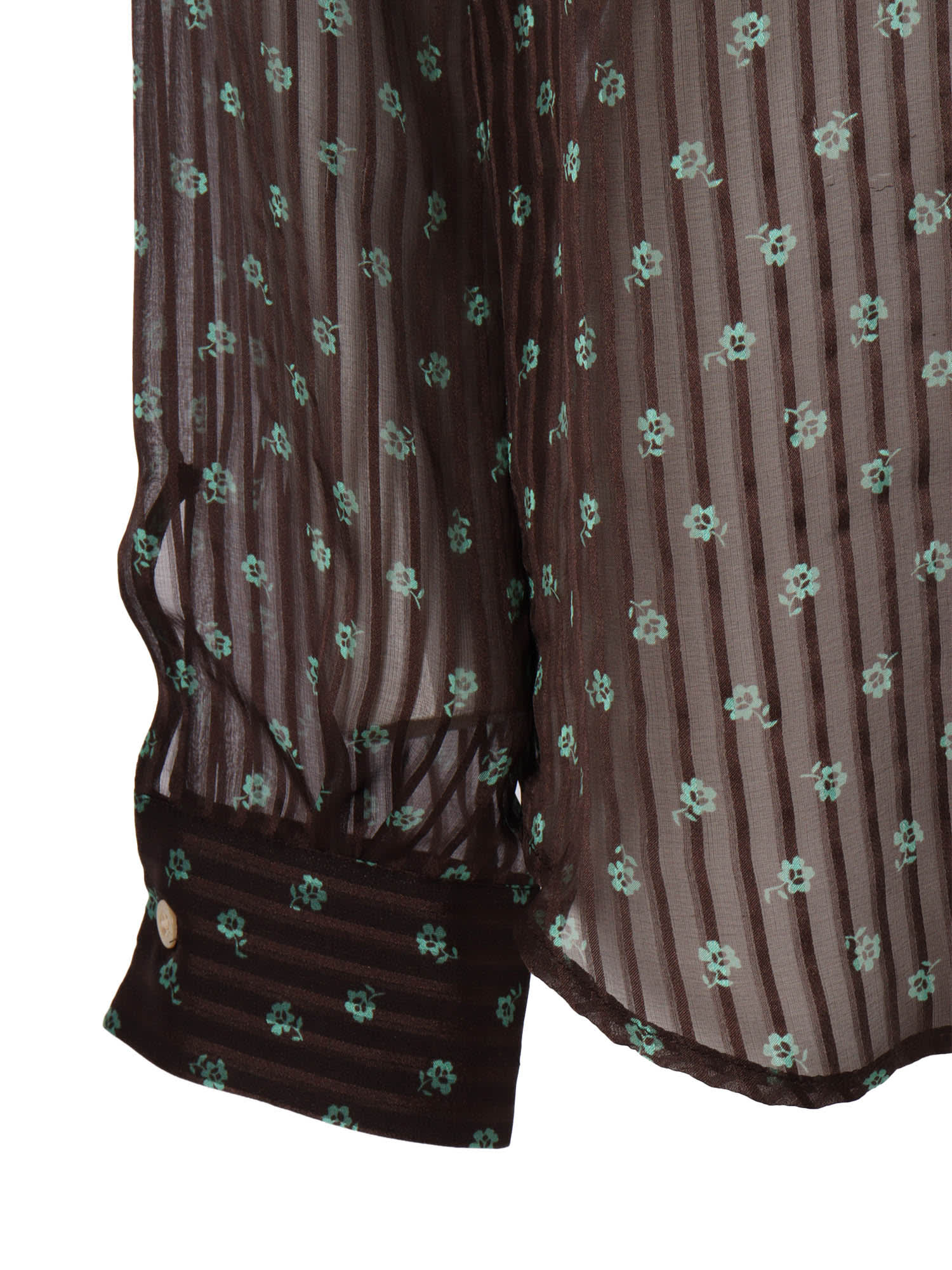 Mazzarelli Silk Shirt Mod. Mari B In Brown