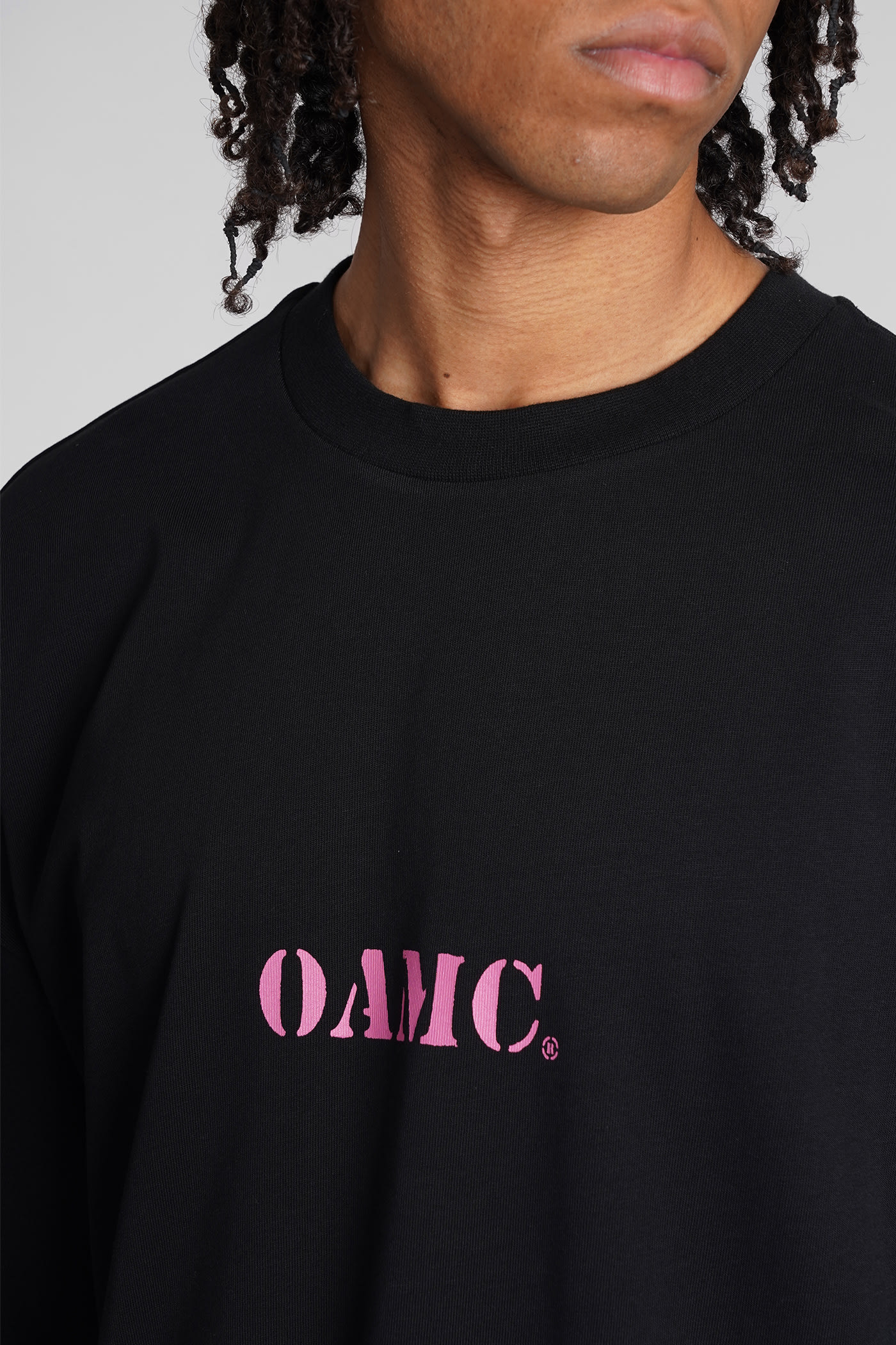 Shop Oamc T-shirt In Black Cotton