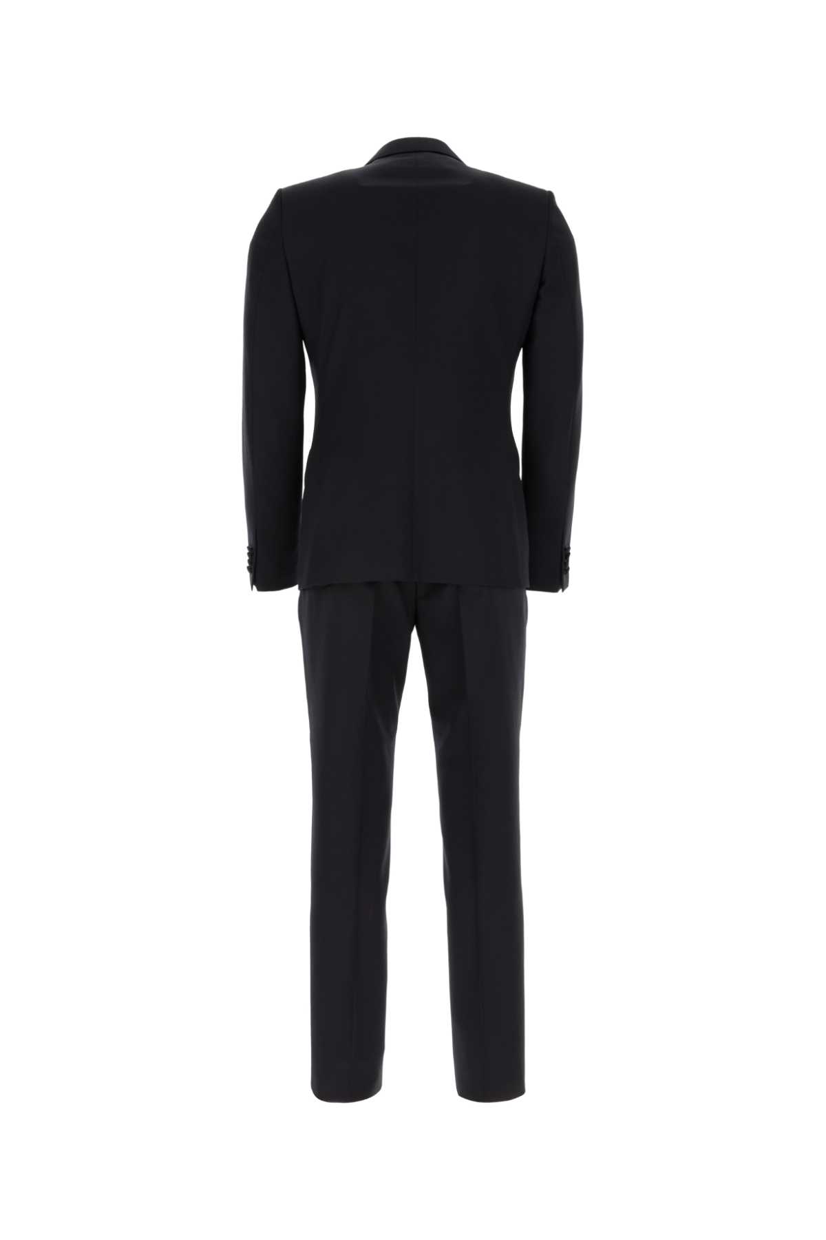 Zegna Black Wool Blend Suit In 8r