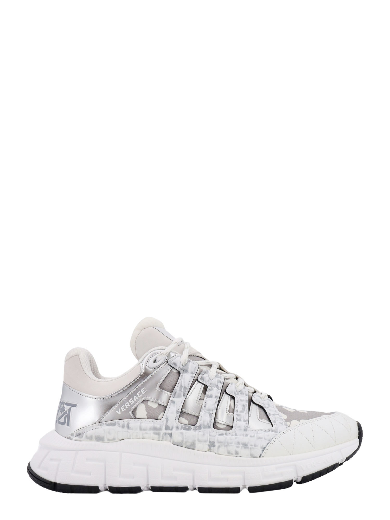 Shop Versace Trigreca Sneakers In White